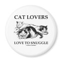Cat Lovers Love To Snuggle magnets
