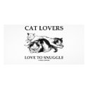 Cat Lovers Love To Snuggle photo cards