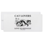 Cat Lovers Love To Snuggle Custom Rack Card