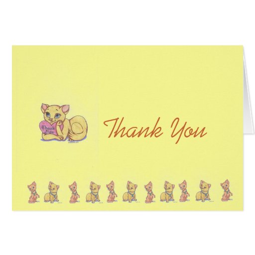 Cat Lover's Thank You Card