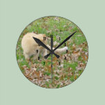 Cat Loves the Falling Leaves wall clocks
