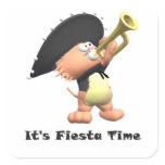 Cat Mariachi Square Sticker