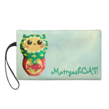 Cat Matryoshka Doll Wristlet Clutches