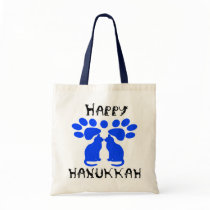 Cat Menorah Happy Hanukkah Bags