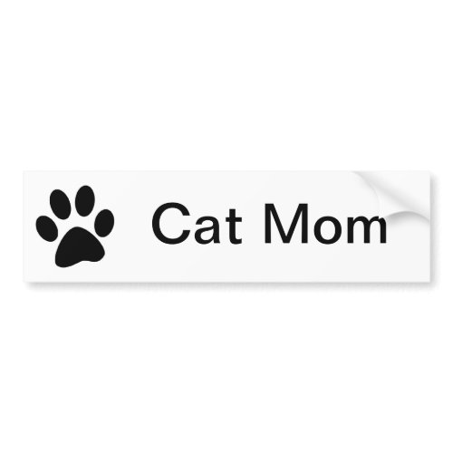 Cat Mom Bumper Sticker zazzle_bumpersticker