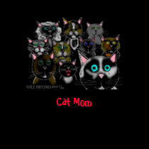 Cat Mom v.2 t-shirts by wolffreeborn Cat Mom v.2 t-shirts