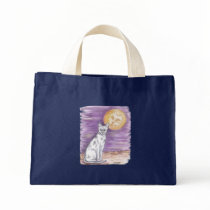 Cat Moon Tote Bags