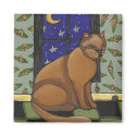 Cat, Moon & Stars - magnet by folkartblonde Cat, Moon & Stars - magnet