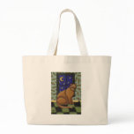 Cat, Moon &amp; Stars - tote bag