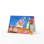 Cat & mouse birthday card