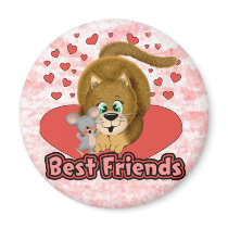 Cat & Mouse Friends magnets