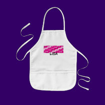 Cat Mouse Pattern Hot Pink aprons