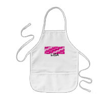 Cat Mouse Pattern Hot Pink aprons