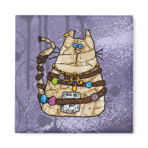 cat mummy 2 magnets