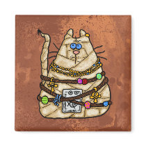 cat mummy 3 fridge magnet