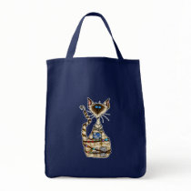 cat mummy tote bag