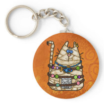 cat mummy keychains
