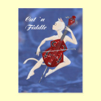Cat 'n Fiddle Postcard