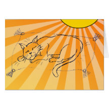 Cat Nap haiku Card