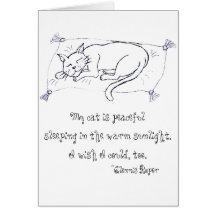 Cat Nap haiku Greeting Cards