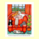 Cat Nap On Grandma's Chair posters