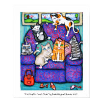 Cat Nap On Mom's Chair posters