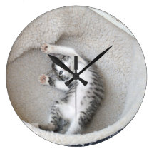 Cat Nap Wall Clock