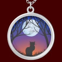 Cat Necklace Black Cat Art Gifts Cat Jewelry necklaces