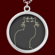 Cat Necklace Black Cat Gifts Cat Jewelry necklaces