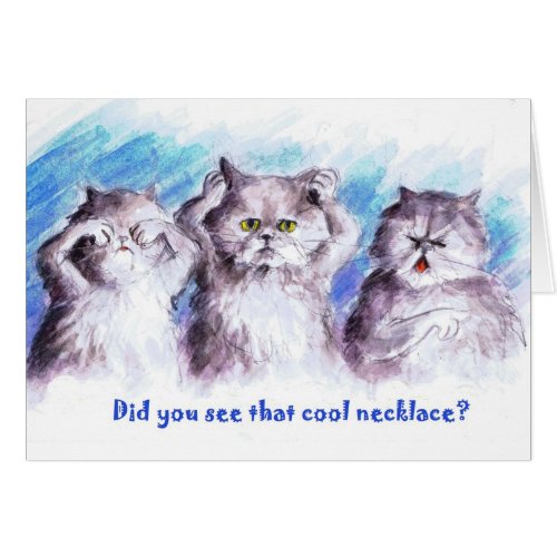 Cat Necklace Card card