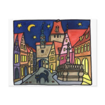 "Cat Night" in Rothenburg Postcard