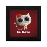 Cat of Day of The Dead Jewelry Boxes