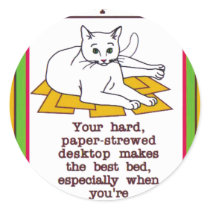 Cat on a Desk stickers by ArtzeeMarket Cat on a Desk stickers