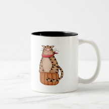 Cat On A Pumpkin Mug