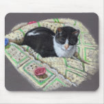CAT ON AFGHAN: ORIGINAL ART MOUSEPADS