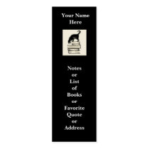 Cat on Books Mini Bookmark to Customize business cards