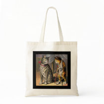 Cat on Crutches Tote Bags
