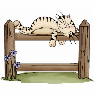 Cat on Fence Ornament Photo Cutout by christmasshop