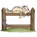 Cat on Fence Ornament photo sculptures