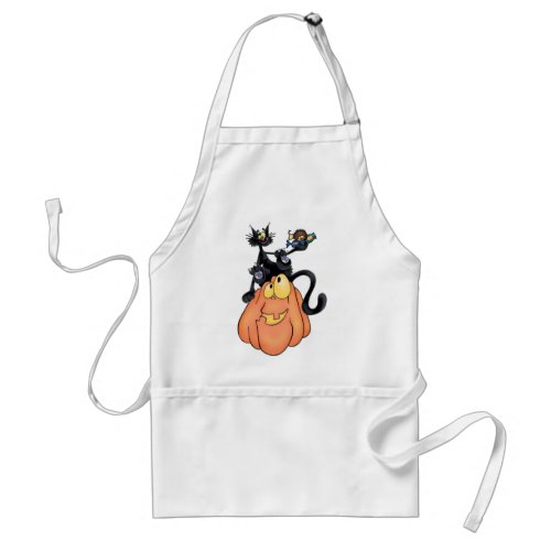 Cat on Pumpkin apron
