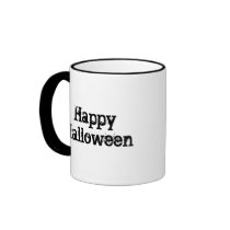 Cat on Pumpkin Happy Halloween Mug