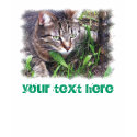 Cat on the prey - add your own text t-shirts by bebe29 Cat on the prey - add your own text t-shirts