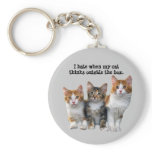 Cat Outside The Box Keychain