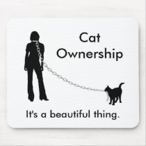 Cat Owner Woman Mousepad mousepads