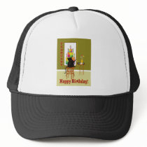 Cat Painting Birthday Cake FEBRUARY hats