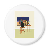 cat Painting Magi magnets by FlyingHorseDesign cat Painting Magi magnets