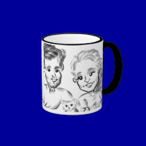 Cat Parents' Caricatures Mug mugs