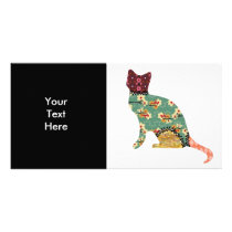 Cat Patchwork Pet Photo Card