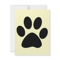 Cat Paw Print invitations