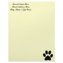 Cat Paw Print letterhead